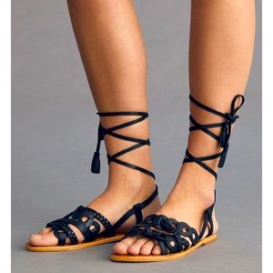 Pilcro Woven Tie-Up Gladiator Sandals size 11